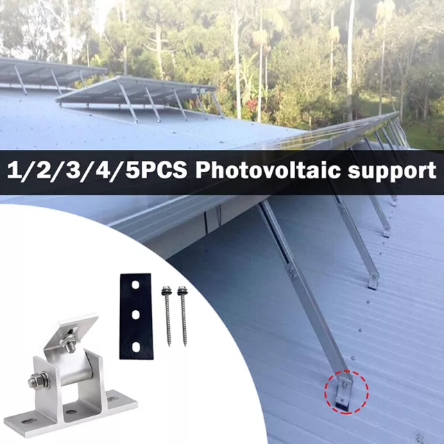 1/2/3/4/5Pcs Solar Panel Mounting Brackets Adjustable Mount Angle Tilt Bracket