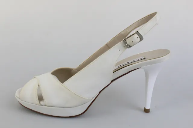 Scarpe donna ALBANO 36 EU sandali bianco raso DM22-36