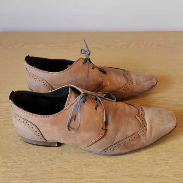 BERTIE MENS BROGUE Shoe UK 9 black patent leather box almond 22.97 PicClick UK