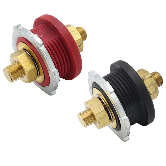 3/8Stud Premium Remote Battery Power Binding Post Connector Brass Terminal Kit