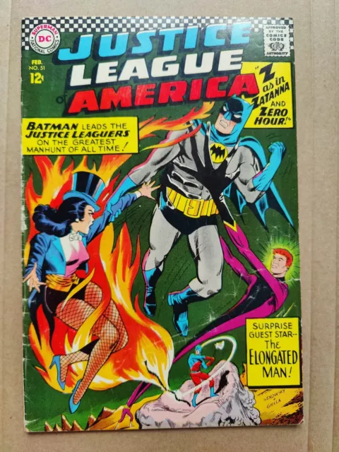 JUSTICE LEAGUE AMERICA 51 1st Silver Age Zatanna 1967 VG