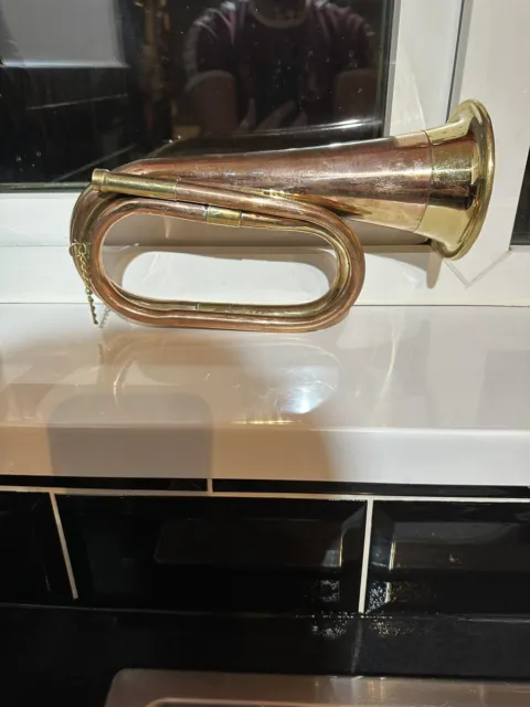 COPPER AND BRASS BUGLE Excellent Condition(no Dents). Free UK Postage📦