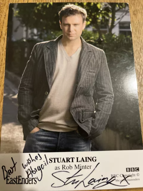 BBC EastEnders Rob Minter Stuart Laing Signed Cast Card