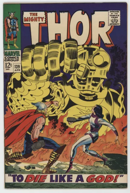 Mighty Thor 139 Marvel 1967 VF Stan Lee Jack Kirby Ulik Sif