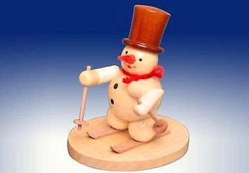 Decorazione di Natale Pupazzo Neve Natura Su Sci Bxhxt 5x8x7cm Nuovo Eismann