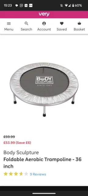 *LOOK* 🤩 Body Sculpture 36” Foldable Mini Trampoline Fitness *NEARLY NEW*