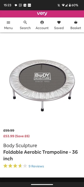 BODY SCULPTURE FITNESS Bounce Rebounder Trampoline 36