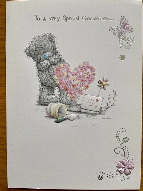 Me To You Tatty Teddy Photo Finish Special Godmother Birthday Card NEW