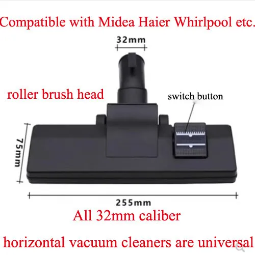 Floor Roller Brush Head Fit for Midea Haier Whirlpool Vacuum Cleaners Parts
