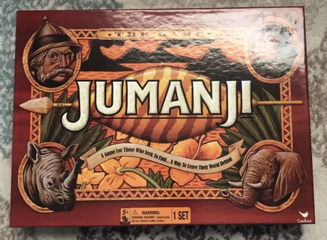JUMANJI Board Game, Wood Play Pieces, Cardinal  Preowned 2017