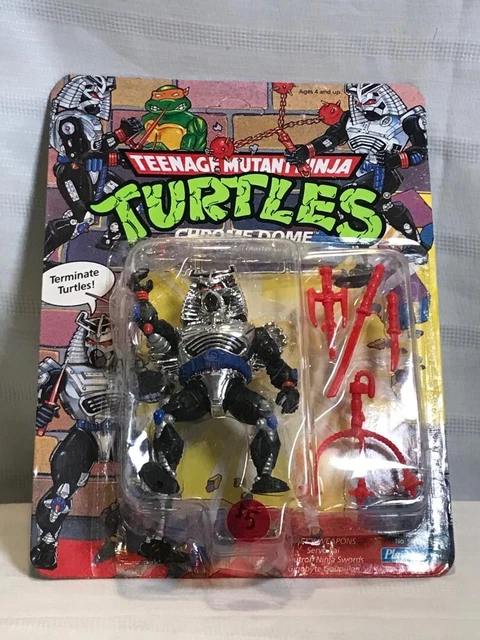 Vintage Teenage Mutant Ninja Turtles Playmates TMNT Chrome Dome Unpunched