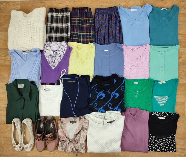 JOB LOT/BUNDLE, Size 14/14-16, WOMEN'S CLOTHES/SHOES X 24 Items. All VGC