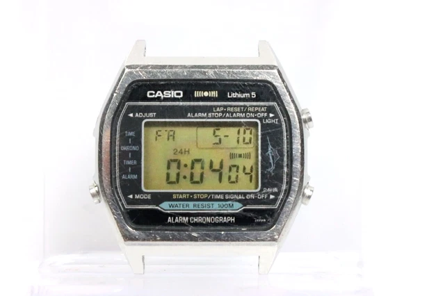 Montre Casio Vintage Chrono Alarme – 595 A 153 – Neuf Avec Pile Remplacée