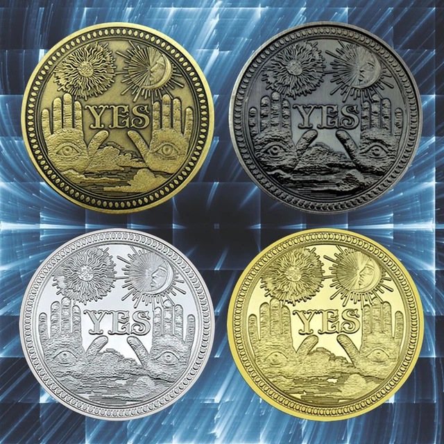 4 MÜNZEN JA / NEIN TOD ODER LEBEN/Glücksmünze Entscheidung Gedenkmünze EUR 12,00 PicClick DE