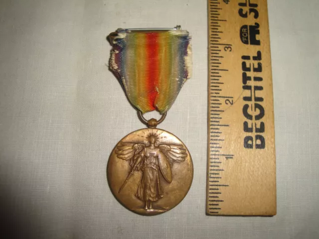 Wwi Us Army Victory Medal, Full Size, Wrapped Brooch