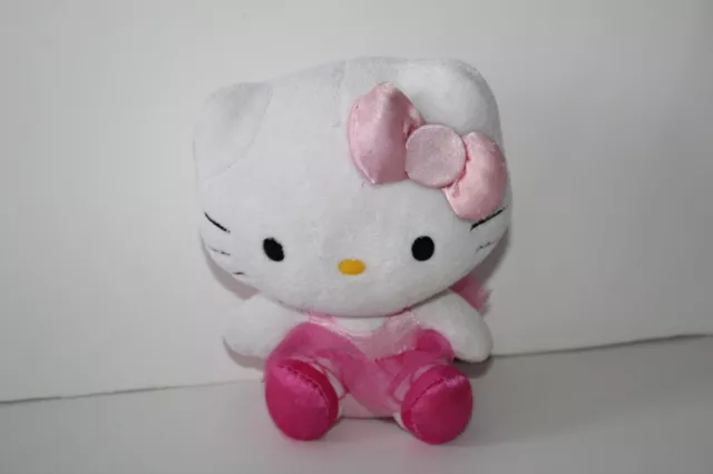 Sanrio Hello Kitty Dolls TY Pink Ballerina TuTu Dress Plush Stuffed Animal