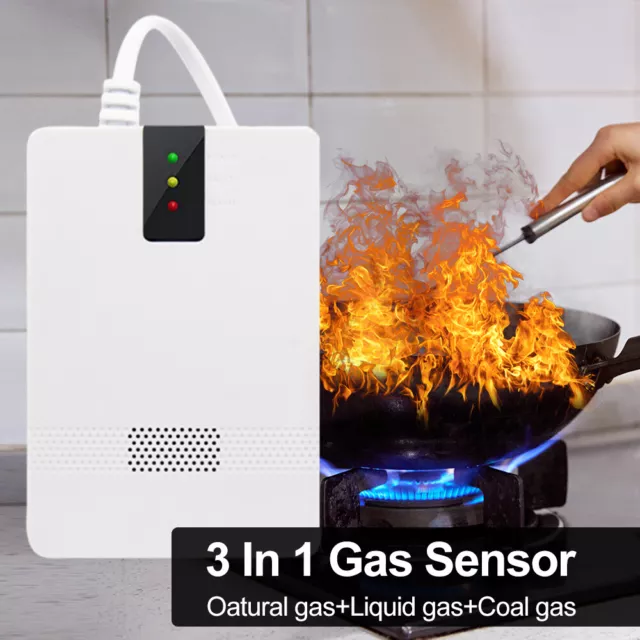 Portable Gas Leak Detector Tester Propane Methane Natural Gas Alarm Sensor Safe