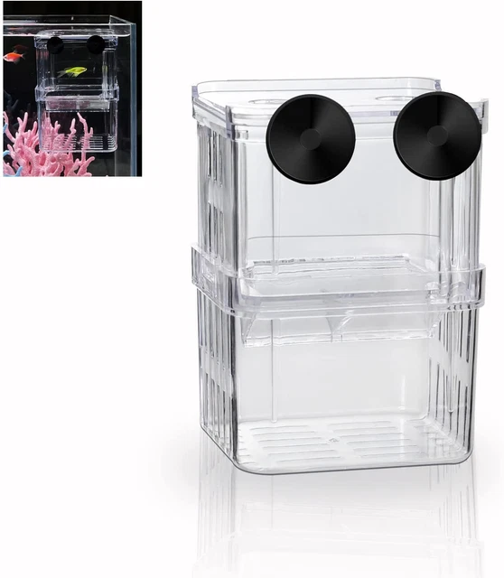 Breeding Box for Fish Tank, Aquarium Hatchery Incubator Breeder Box, Isolation D