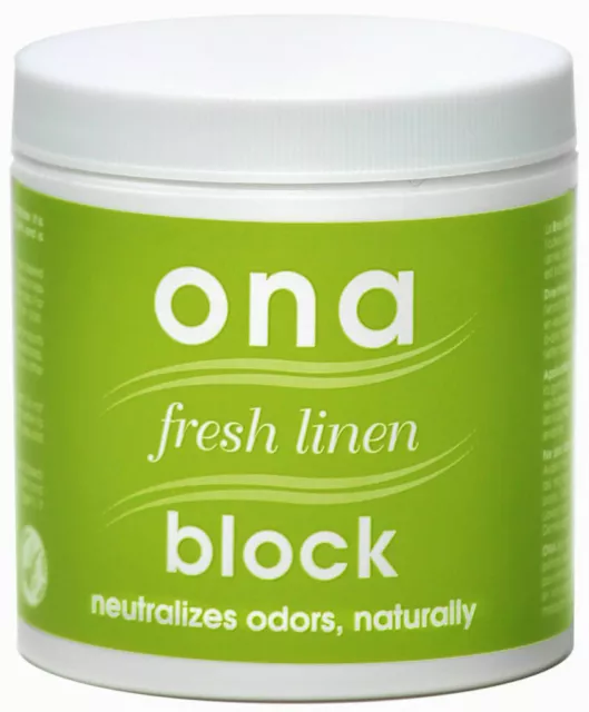 Ona Block Fresh Linen 170 g Odor Geruchsneutralisierer Lufterfrischer Grow