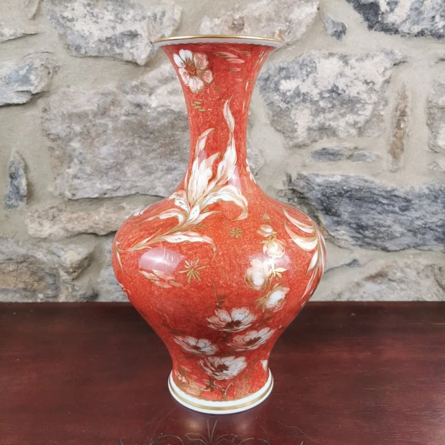 ROSENTHAL GROUP CLASSIC rose Zaubergarten Porzellan Vase, handbemalt, rot gold EUR 120,00