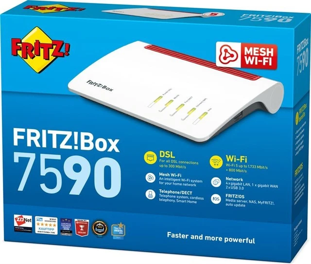 AVM FRITZ!Box 7590 WLAN Router mit Modem - Weiß (20002784)