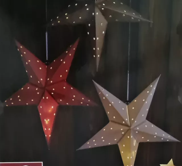 LED Sternenlicht Papier Weihnachtstern Adventsstern Leucht Falt Stern Auswahl