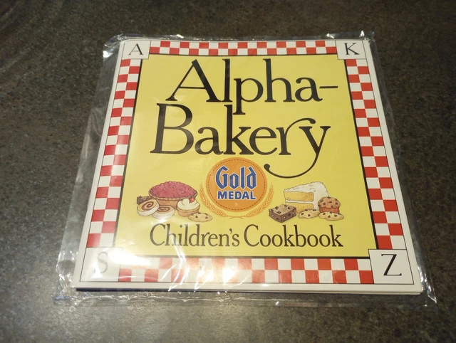 Vtg Alpha-Bakery Childrens Cookbook Gold Medal Flour 1987 ABC Recipes- NEW 2