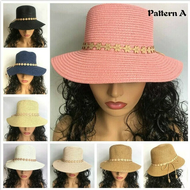 Fashion Women Ladies Bucket Handmade Floral Bowknots Hats Summer Beach Travel