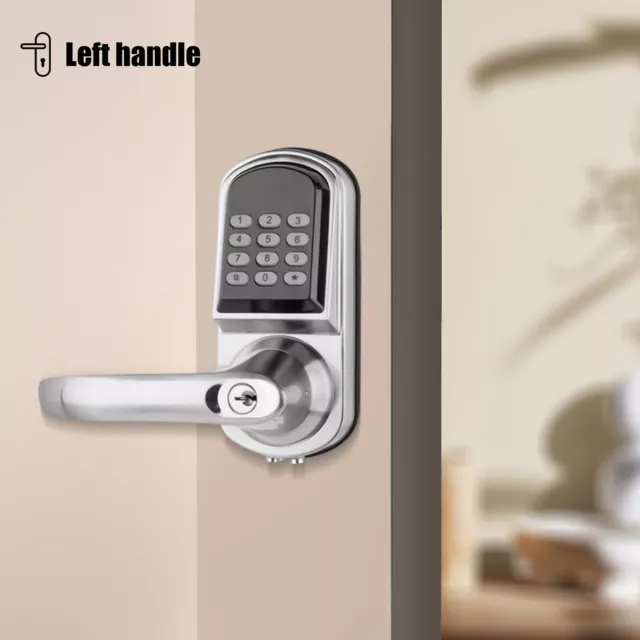 Mechanical Security Door Lock Keyless Keypad Code Lock Left Handle+Single Latch