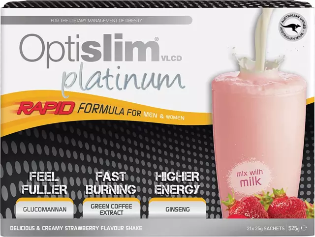 Optislim VLCD Platinum Shake, Meal Replacement, Formulated for Accelerated We...
