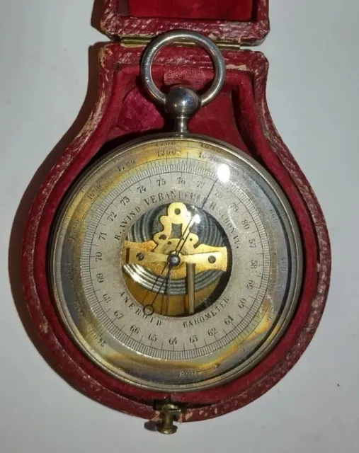 Taschenbarometer Höhenmesser Vintage Antik funktioniert