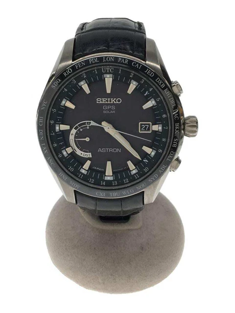 SEIKO ASTRON 8X22 0AG0 2 GPS Date Titanium Ceramic Black Slv Solar