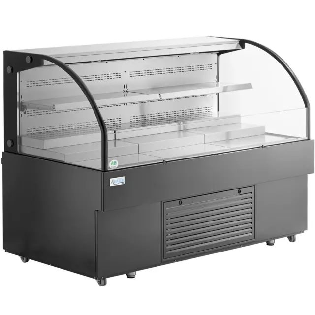 63" Black Horizontal Air Curtain Merchandiser - 115V