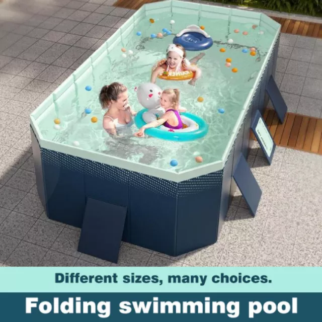 Foldable Swimming Pool Set Above Ground Pools Non-Inflatable Frame Pools Set AU