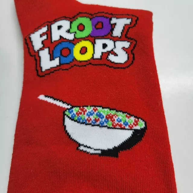 COOL SOCKS FROOT Loops Cereal Bowl Men's Fun Novelty Crew Socks Fruit ...