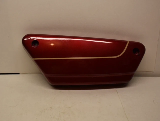1984-94 Harley Davidson FXR LEFT SIDE COVER Red/with gold pinstripe     D1