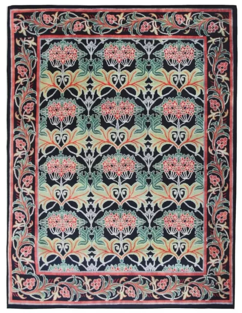 William Morris Inspired Machine Washable Rug Built-in Padding (Multiple Sizes)