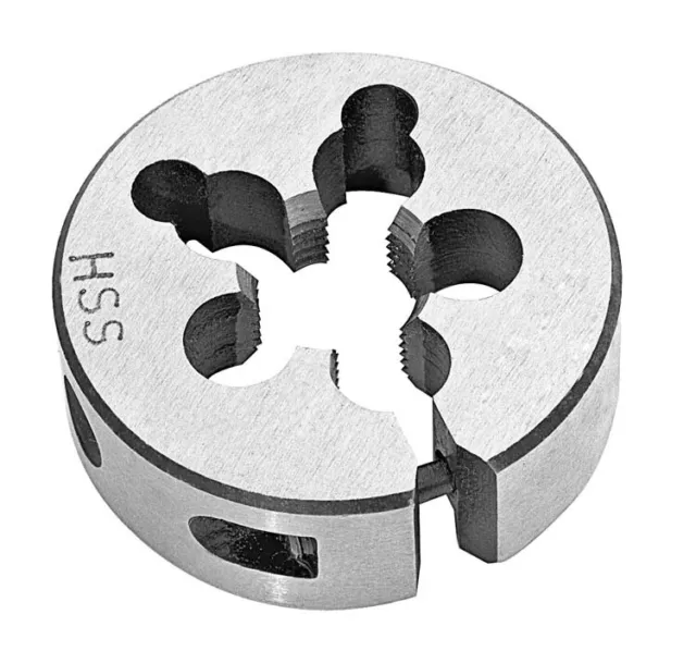 3/8 Round Screw Adjustable Split Die, RH Thread, HSS, by MDX