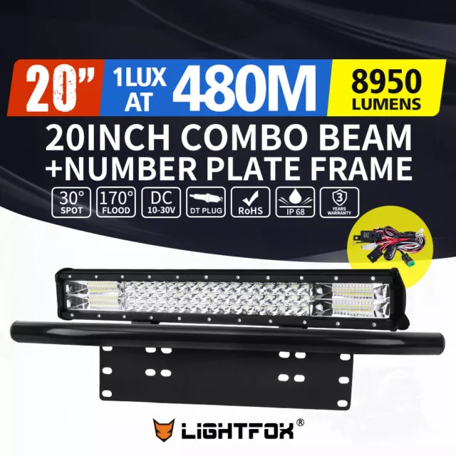 Lightfox LED Light Bar 7" 12" 20" 23" 26" 28" Flood Spot Combo 50" Curved 12V
