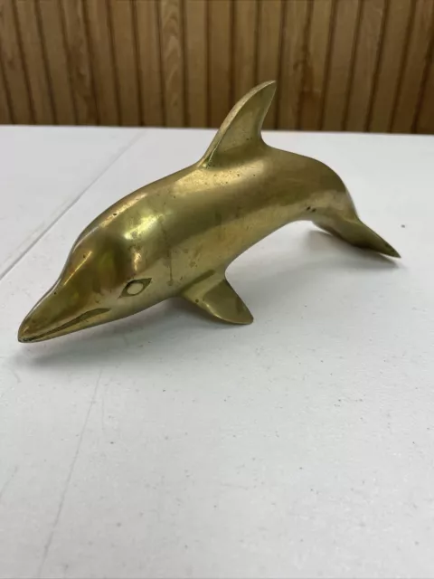 Vintage Brass Dolphin Figurine