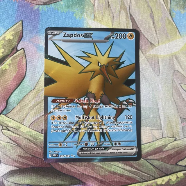 Pokémon TCG Card | Zapdos Ex Scarlet & Violet 151 192/165 | Holo Ultra Rare