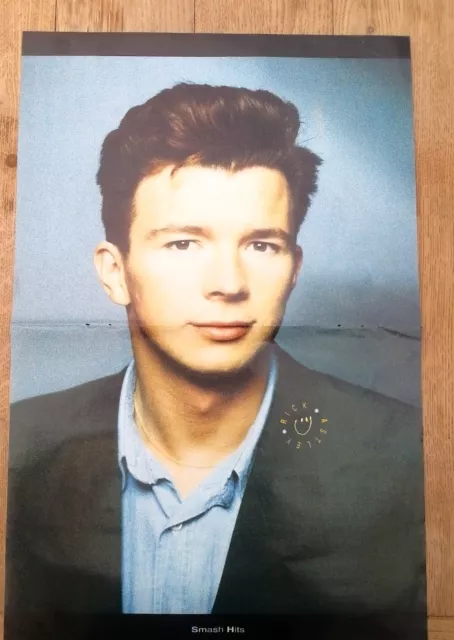 RICK ASTLEY 'blue shirt' Centerfold magazine POSTER 17x11 inches