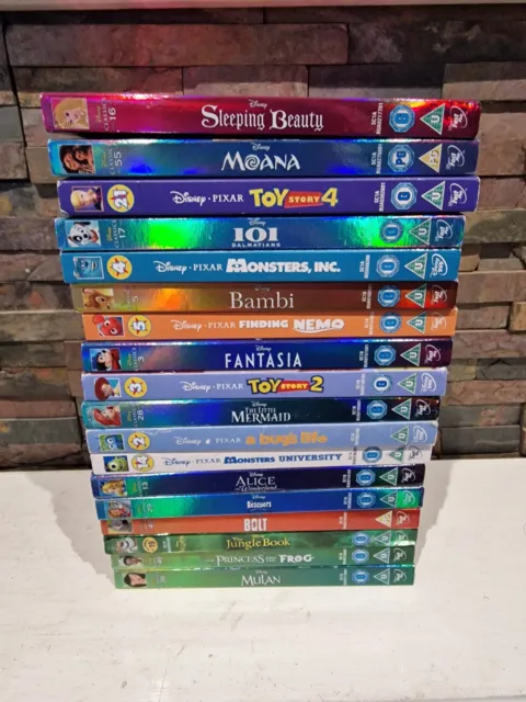Disney Classics x 18 DVD Set - UK with Collectible O Sleeves. Moana, Bolt, Nemo.