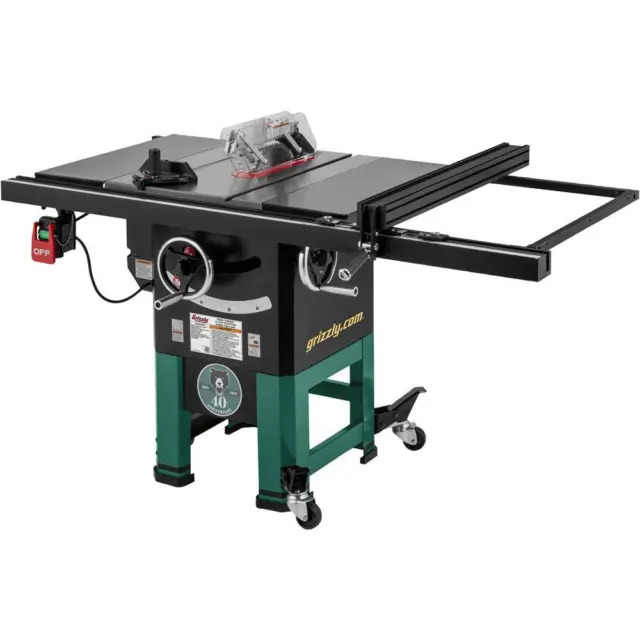 Grizzly G0962A40 10" 2 HP Open-Stand Hybrid Table Saw - 40th Anniversary Edition