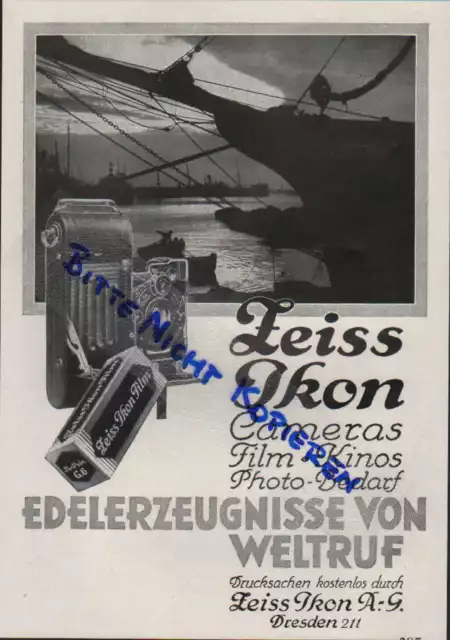 JENA, Werbung 1929, Carl Zeiss Jena ZEISS-Ikon-Camera