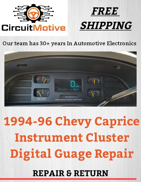 thumbnail image 2 of Intellitronix LS Swap Digital Dash Panel – 77–90 Chevy Impala / Caprice – White LED, USA Made 2 of 4