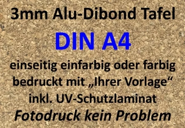 Werbeschild, Bauschild, Firmenschild, Werbetafel, Bautafel, Firmentafel A4