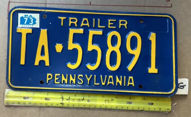 *License Plate, Pennsylvania, Trailer, TA 55891