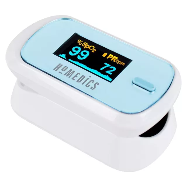 HoMedics Fingertip Pulse Oximeter - Measures Oxygen Saturation SpO2, Pulse Rate