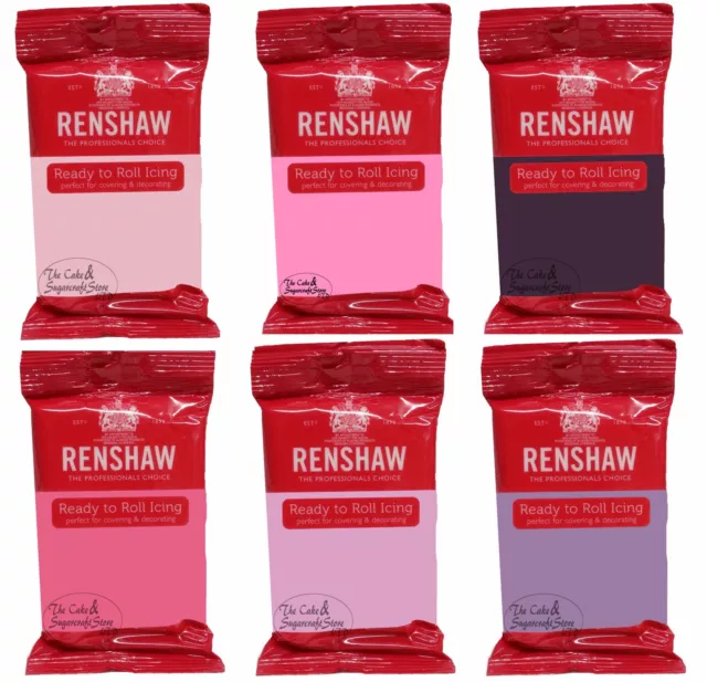 Renshaws Icing Ready Roll Out 250g Colour Fondant Sugarpaste for Cake Decorating